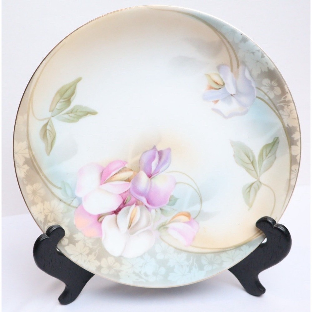 VTG Hand Painted Floral Regina Ware Cabinet Plate Made In Germany